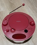 Sony ZS-E5 Red Portable Cd Player Am/fm Radio Aux Input Stereo Boombox. Fixed Price $60.00.