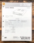Sony ST-707RM Tuner Service Manual *original*. Fixed Price $14.97.