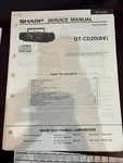 Orig. Sharp QT-CD20(BK) QTCD20 Repair & Service Manual *original*. Fixed Price $23.99.