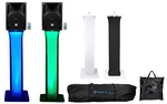 (2) Rockville RPG8BT 8" Powered 400W Dj Speakers W/bluetooth+totem Style Stands. Fixed Price $639.80.