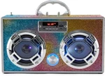 - Boombox Speaker With Led Lights Bluetooth Swirl Bling Retro. Fixed Price $94.92.