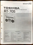 Toshiba RT-90S Radio Cassette Service Manual *original*. Fixed Price $19.97.