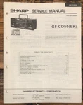 Sharp GF-CD55 Boombox / Stereo Service Manual *original*. Fixed Price $24.97.
