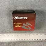 Vintage Memorex Compact Stereo Travel Speakers Portable Plug-in 3.5MM Jack New. Fixed Price $12.95.