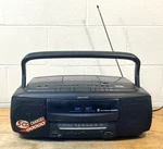 Vintage 1995 Sharp WQ-CH400 Boombox 5-DISC Cd Changer + Dual Cassette (tested). Fixed Price $50.00.
