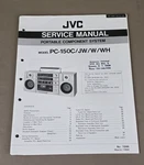 Jvc Portable Component System PC-150C/JW/W/WH Service Manual D-4796. Fixed Price $64.95.