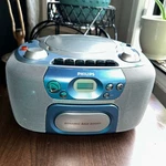 Philips AZ8084/17 Boom Box Am Fm Cd Cassette Stereo Synchro Start. Fixed Price $39.99.