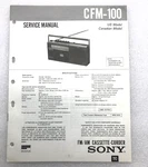 Original Oem Sony CFM-100 Repair Service Manual Fm/am Cassette Corder 1984. Fixed Price $18.88.