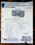 Sony FH-110WX Stereo Service Manual *original*. Fixed Price $24.97.