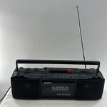 Sanyo M7024A Black Boombox M/fm Radio Cassette Player Recorder Way Speakers. Fixed Price $44.99.
