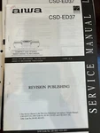 Aiwa CSD-ED37 CSDED37 Repair Service Manual From The Usa 1099 1474 **original**. Fixed Price $24.99.