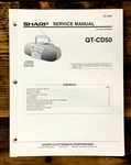 Sharp QT-CD50 Radio Service Manual *original*. Fixed Price $14.97.