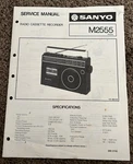 1978 Sanyo M2555 Portable Radio Cassette Recorder Service Manual. Fixed Price $15.00.