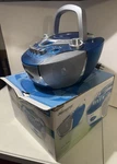 Memorex MP3134 Portable Cd Player Am/fm Radio Cassette Transparent Blue In Box. Fixed Price $55.95.