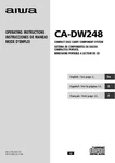 Operating Instructions For Aiwa CA-DW248. Fixed Price $11.11.