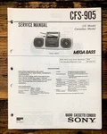 Sony CFS-905 Radio / Stereo Service Manual *original*. Fixed Price $19.97.