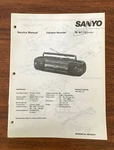 Sanyo W719 Boombox / Radio Cassette Service Manual *original*. Fixed Price $17.98.