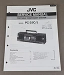 Jvc Portable Component System Model PC-25C/J Service Manual D-3606. Fixed Price $54.95.
