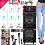9000W Dual 10" Woofer Bluetooth Party Speaker - Rechargeable Fm Karaoke Dj Aux. Fixed Price $179.99.