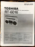 Toshiba RT-6016 Radio Cassette Service Manual *original*. Fixed Price $19.97.