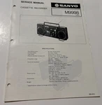 Sanyo.aug 79/ M9998 Cassette Recorder Service Manual. Fixed Price $20.00.