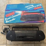 Vtg SCR-63 Optimus Radio Shack Boombox Dual Cassette Recorder Original. Fixed Price $79.95.