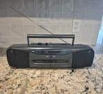 Vtg Rca RP-7768A Am/fm Stereo Radio Dual Cassette Boombox Tested Working Retro. Fixed Price $22.99.