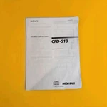Sony Cd Radio Cassette-corder CFD-450 Operating Instructions. Fixed Price $12.00.