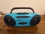Vintage Soundesign Portable Am/fm Stereo Boombox Modelno. 4629TL Teal. Fixed Price $33.00.