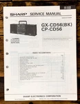Sharp GX-CD56 CP-CD56 Boombox / Radio Service Manual *original*. Fixed Price $19.97.