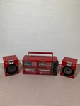 Sharp QT-88MKII Red Double Cassette Recorder Radio Boombox W/ Cable Tested. Fixed Price $1989.90.
