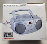 Sylvania Portable Player Stereo With Am/fm Radio MP3 SRCD243MB New Open Box. Fixed Price $65.00.