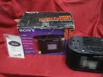 Nice Vintage Sony FD-555 Mega Watchman B&w Television Tv Cassette Player Radio. Fixed Price $114.99.