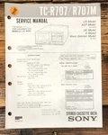 Sony TC-R707M Cassette Service Manual *original*. Fixed Price $14.97.
