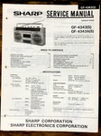 Sharp GF-4343A Radio / Boombox Service Manual *original*. Fixed Price $19.97.