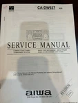 Aiwa CA-DW637 CADW637 Repair Service Manual From The Usa 939 1492 *original**. Fixed Price $24.99.