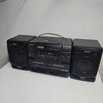 Sony CFD-550 Portable Stereo Boombox Am Fm Radio Cd Player Dual Cassette Read. Fixed Price $39.95.