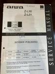 Aiwa Z-L30 Z-L31 CX-ZL30 CX-ZL31 PX-E860 894 1204 Service Manual **original**. Fixed Price $28.99.