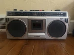 Vintage Sanyo M9802 Silver Boombox Am/fm Radio Works Ghetto Blaster Parts Repair. Fixed Price $39.99.