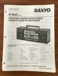 Sanyo W227 Boombox / Radio Cassette Service Manual *original*. Fixed Price $24.89.