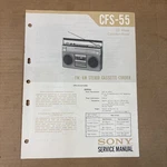 Sony CFS-55 Stereo Radio Cassette Original Service Manual. Fixed Price $10.46.