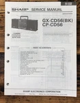 Sharp GX-CD56 CP-CD56 Stereo Service Manual *original*. Fixed Price $19.97.