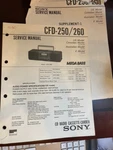 Sony CFD-250 CFD-260 Service Manual From The Usa **original** 1620 4952. Fixed Price $12.79.