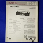 Sony CFS-280 Service Manual Original Paper Oem Repair Guide Usa. Fixed Price $19.96.