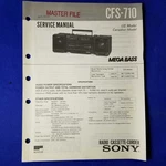 Sony CFS-710 Service Manual Original Paper Oem Repair Guide Usa. Fixed Price $34.79.
