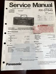Panasonic RX-DT640 RXDT640 Service Manual From The Usa **original** 4092 4197. Fixed Price $12.99.