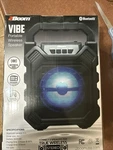 2BOOM Vibe Portable Bluetooth Speaker W/ Fm Radio, Colorful Light Fx, Black. Fixed Price $20.00.
