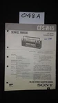 Sony CFS-W45 Stereo Boombox Ghettoblaster Service Manual Original Repair Book. Fixed Price $35.00.