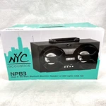 Nyc Acoustics NPB3 Dual 4" Portable Bluetooth Boombox Speaker+usb/sd/led+remote. Fixed Price $37.78.