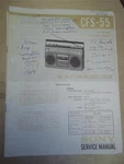 Sony Service Manual CFS-55 Radio Cassette-corder Boombox Original Repair. Fixed Price $7.98.